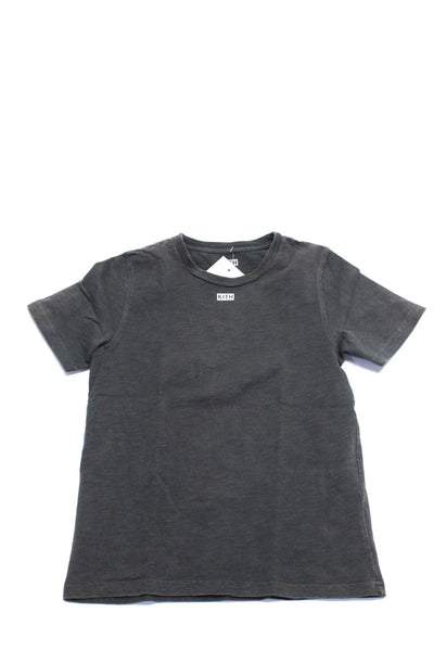Kith Childrens Boys Logo Print Short Sleeve Crew Neck Tee Shirt Gray Size 12
