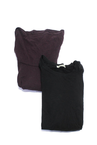 Velvet Standard James Perse Womens Tee Shirts Black Purple Size Medium 1 Lot 2