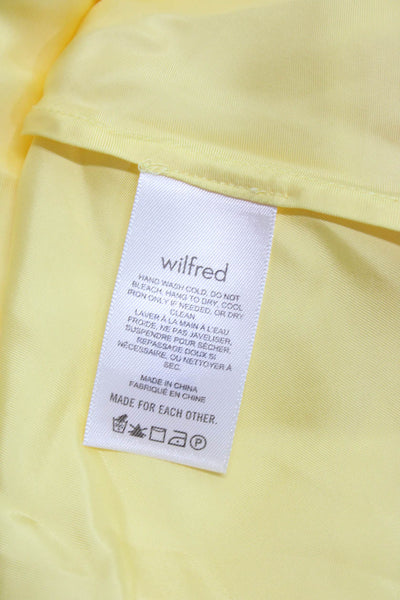 Wilfred Fore Women's Satin Tank Long Sleeve Top Yellow Black Size XS S Lot 2