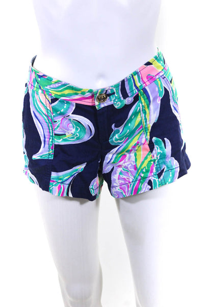 Lily Pulitzer Women's Abstract Print Mini Shorts Multicolor Size 0