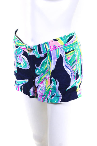 Lily Pulitzer Women's Abstract Print Mini Shorts Multicolor Size 0