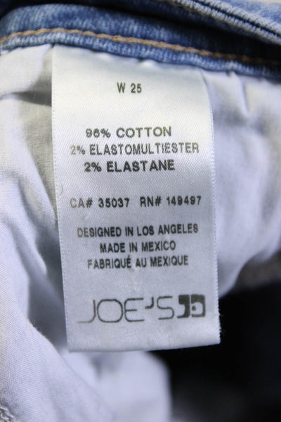 Joe's Women's High Rise Medium Wash Straight Leg Jeans Blue Size 25