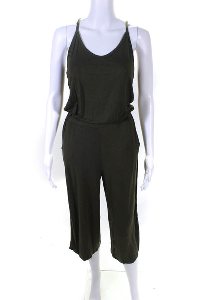 Michael Stars Women's V-Neck Casual One-Piece Jumpsuit Green Size XS