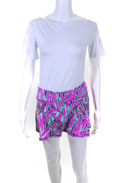 Lily Pulitzer Women's Abstract Print Activewear Mini Skort Pink Size XS