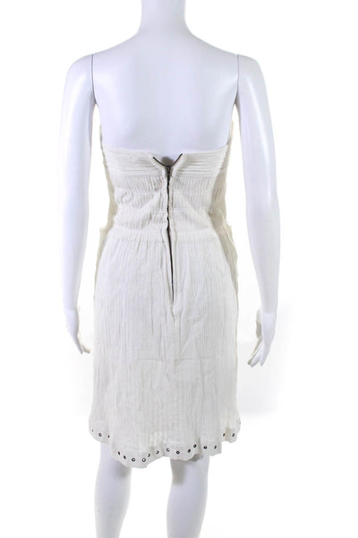 Isabel Marant Etoile Women's Strapless A Line Mini Dress White Size 34