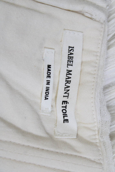 Isabel Marant Etoile Women's Strapless A Line Mini Dress White Size 34