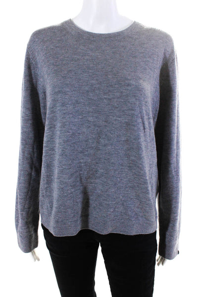 OGD Womens Long Sleeves Pullover Crew Neck Sweater Gray Wool Size Large