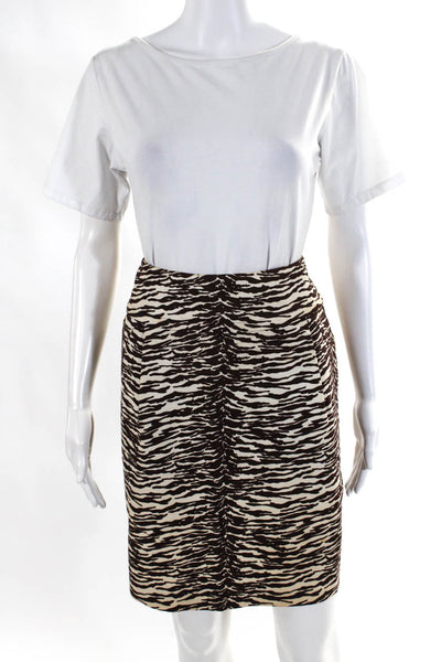 Neiman Marcus Max & Co Women's Pencil Skirts White Brown Size 4 Lot 2