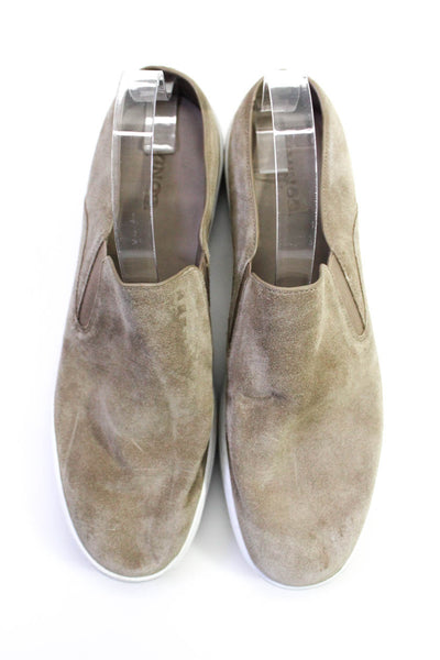 Vince Women's Suede Slip On Espadrille Style Shoes Taupe Size 9