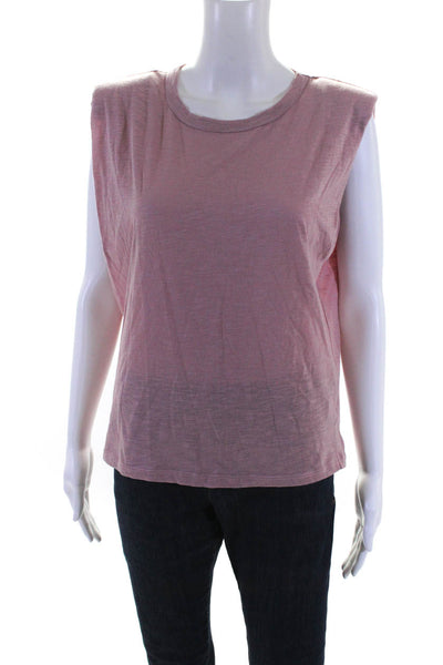 Drew Womens Cotton Sleeveless Round Neck Pullover Tank Top Pink Size XS