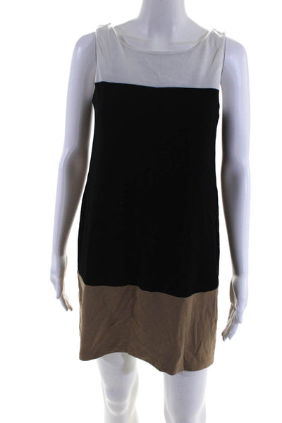 Bailey 44 Womens Colorblock Scoop Neck Short Tank Dress Black White Tan Size S