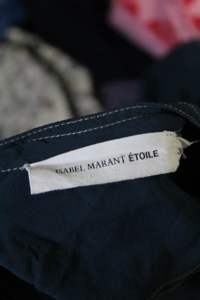 Isabel Marant Etoile Women's Long Sleeve Sheer Button Down Blouse Green Size 36