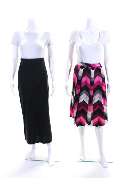 Vince Camuto Central Park West Womens Chevron Print Skirt Pink Size S Lot 2