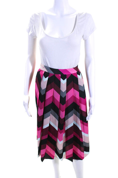 Vince Camuto Central Park West Womens Chevron Print Skirt Pink Size S Lot 2