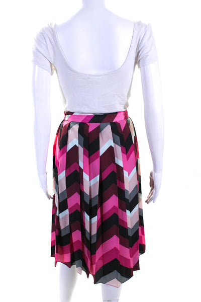 Vince Camuto Central Park West Womens Chevron Print Skirt Pink Size S Lot 2