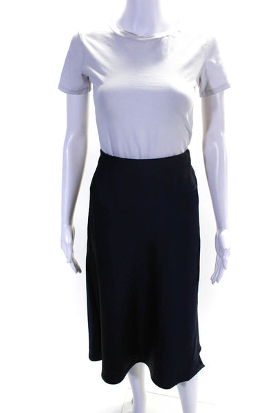 House of Harlow 1960 Women's Bias Midi Slit Skirt Navy Size XS