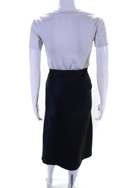 House of Harlow 1960 Women's Bias Midi Slit Skirt Navy Size XS