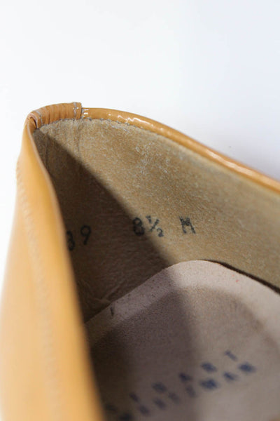Stuart Weitzman Womens Patent Leather Peep Toe Stiletto Heels Brown Size  8.5