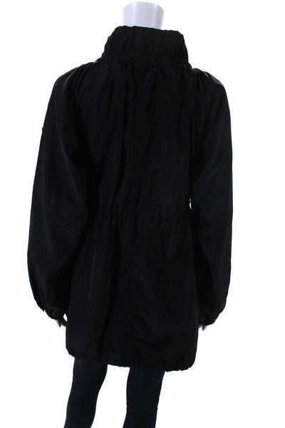 Threads by Saks Fifth Avenue Women's Drawstring Windbreaker Jacket Black Size M