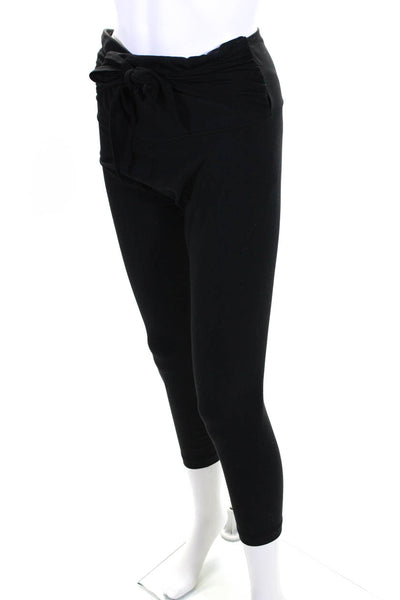Lululemon Womens Tied High Waisted Ruched Athletic Leggings Black Size M