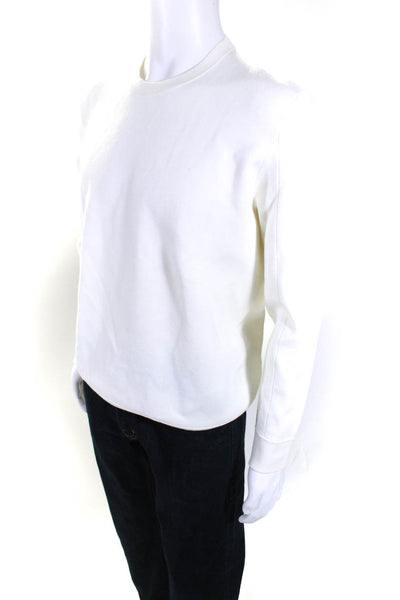 Vince Mens Long Sleeves Alemos Crew Neck Pullover Sweater White Size Medium