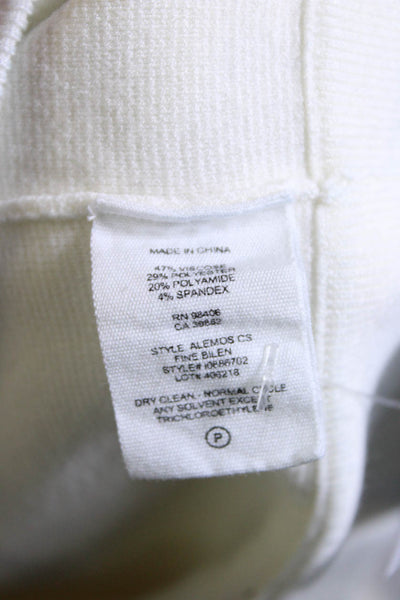 Vince Mens Long Sleeves Alemos Crew Neck Pullover Sweater White Size Medium
