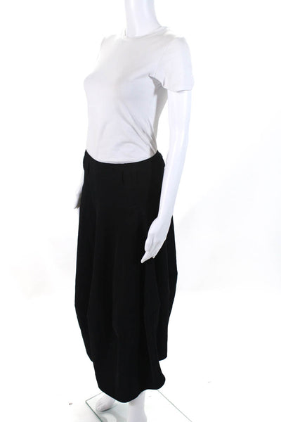 Ivan Grundahl Womens Unlined Zip Up Belt Loop Maxi Skirt Black Size 38 6