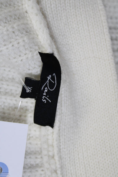Rails Womens V-Neck Long Sleeve Waist Tie Wrap Cardigan Sweater White Size XS