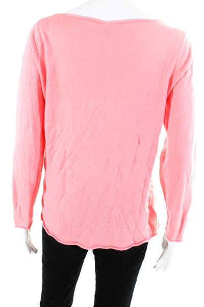 Eileen Fisher Women's V-Neck Long Sleeves Blouse Pink Size M