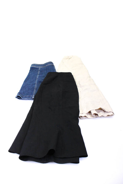 Madewell Armani Exchange Azadeh Womens Skirts Blue Tan Black Size 4 8 XS Lot 3