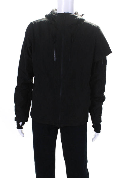 GAMMA Graphene Mens Zipped Long Sleeve Hooded Puffer Windbreaker Coat Black Size