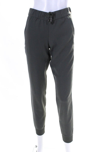 Lululemon Womens Drawstring Tapered Ruched Tied Jogger Pants Gray Size S