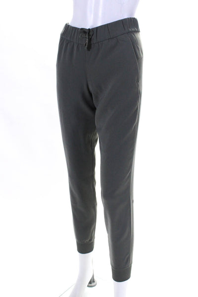 Lululemon Womens Drawstring Tapered Ruched Tied Jogger Pants Gray Size S