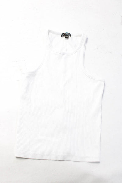 J Crew House of Sienna Womens Cotton Tank Tops Romper White Size 6 XS S Lot 3