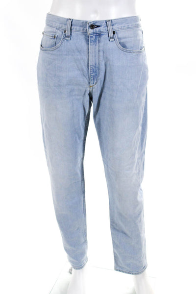 Rag & Bone Mens Blue Light Wash Fit 2 Slim Straight Leg Jeans Size 34WX32L