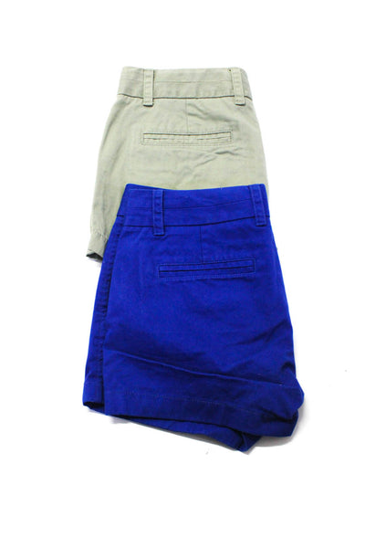 J Crew Womens Low Mid Rise Chino Twill Shorts Blue Green Size 0 00 Lot 2