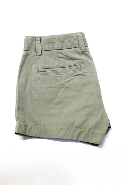 J Crew Womens Low Mid Rise Chino Twill Shorts Blue Green Size 0 00 Lot 2