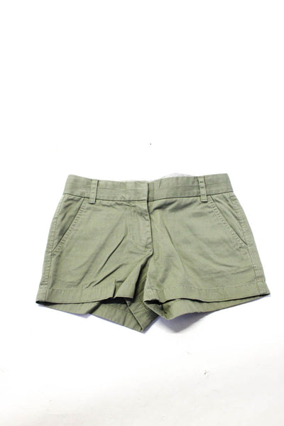 J Crew Womens Low Mid Rise Chino Twill Shorts Blue Green Size 0 00 Lot 2