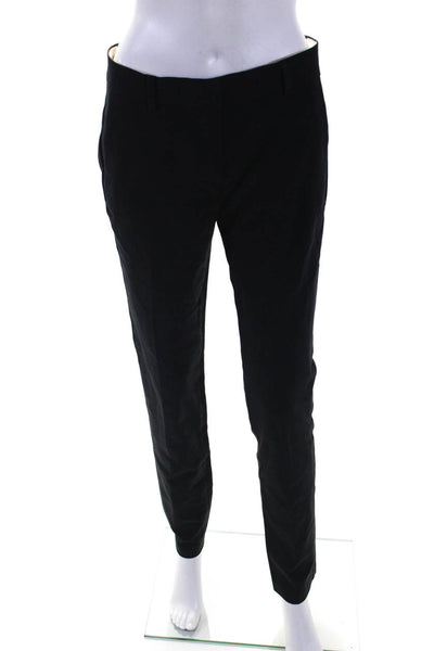 Sportmax Women's Cotton Slim Fit Pleated Dress Pants Black Size 8