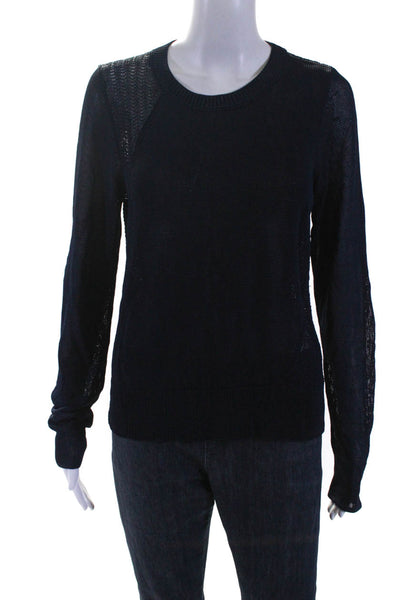 Rag & Bone Women's Lightweight Crewneck Pullover Sweater Navy Size M