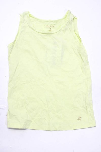 Bonpoint Girls Cotton Round Neck Sleeveless Pullover Tank Top Yellow Size 6