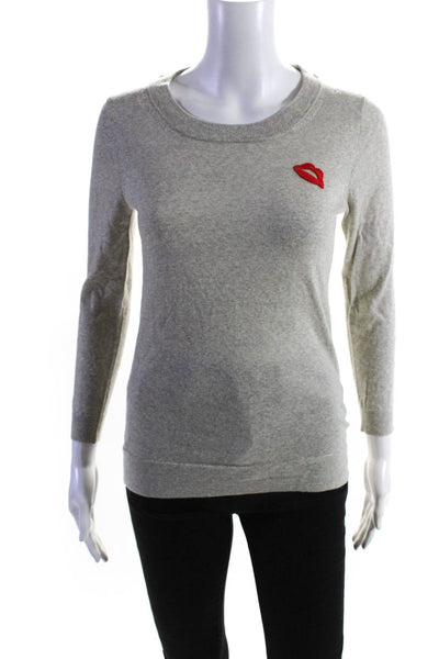 J Crew Womens Long Sleeves Pullover Sweater Gray Wool Size Extra Small