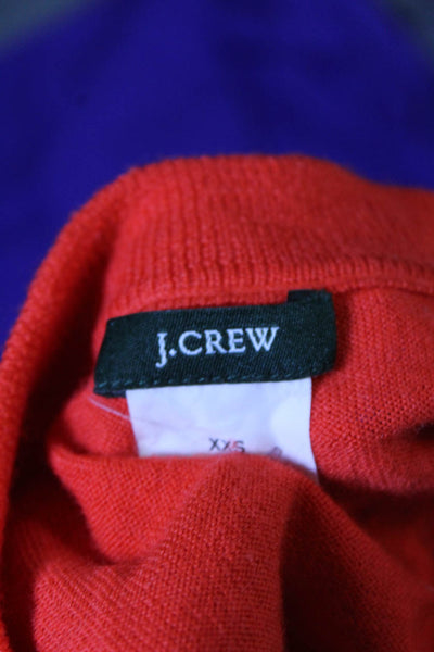 J Crew Womens Long Sleeves Pullover Sweater Red Wool Size Extra Extra Small