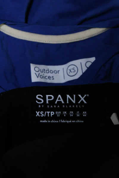 Spanx Outdoor Voices Womens Leggings Tank Top Black Blue Size Extra Small Lot 2