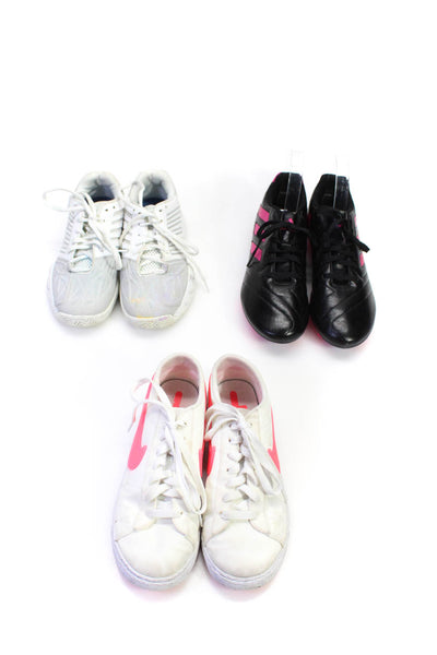 K Swiss Nike Adidas Girls Running Athletic Sneakers White Size 2.5 4 6 Lot 3