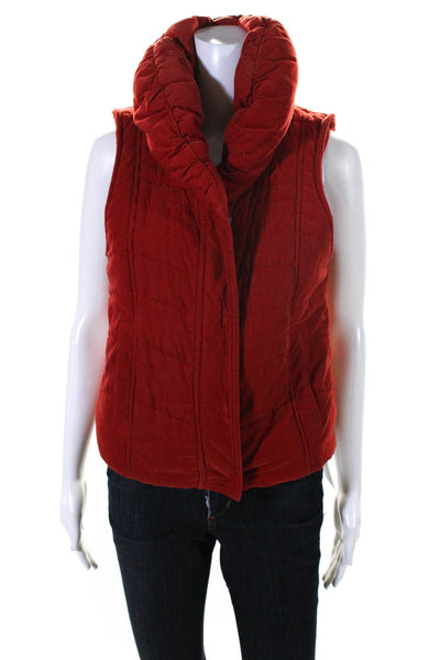 Daughters Of The Liberation Womens Full Zipper Vest Red  Cotton Size Small