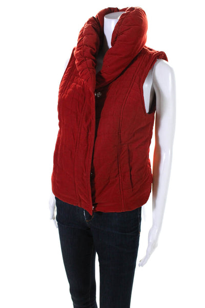 Daughters Of The Liberation Womens Full Zipper Vest Red  Cotton Size Small