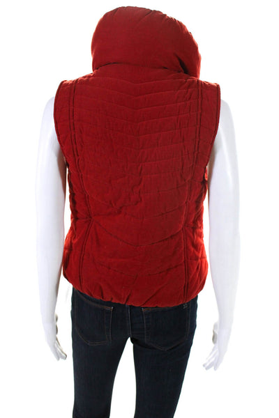 Daughters Of The Liberation Womens Full Zipper Vest Red  Cotton Size Small