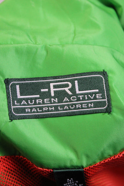 Lauren Ralph Lauren Womens Full Zip Turtleneck Vest Green Size Medium