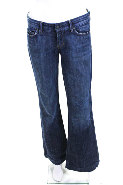 Citizens of Humanity Womens Buttoned Medium Wash Flare Jeans Blue Size EUR27